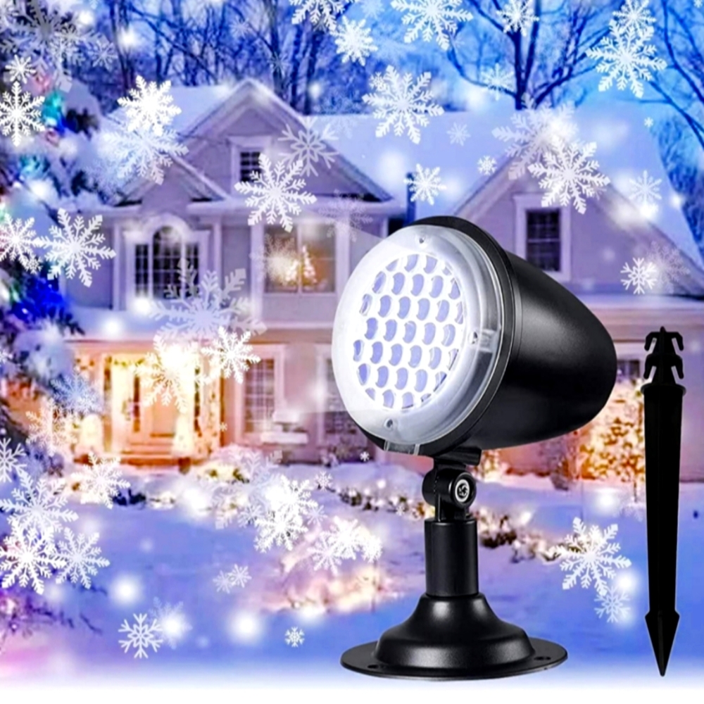 Outdoor Waterproof Christmas Snowflake LED Projector Light(No box)